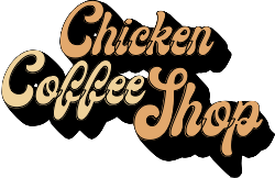 Chicken coffee shop logo